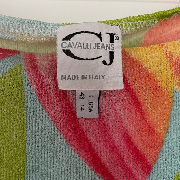 Vintage Cavalli Jeans Floral Long sleeve Top, Size 14/large - Picture 5 of 7